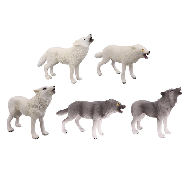 de Acción Simulación de 5 Piezas, Modelo de Jugue en Miniatura, de Yotijar Figuras de lobo