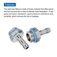 thumbnail image 4 of Uxcell Hose Barb Fittings G1/4 x 6mm Thread Male Brass Pipe Fitting Adapter for Water Cooling System Pack of 6, 4 of 4