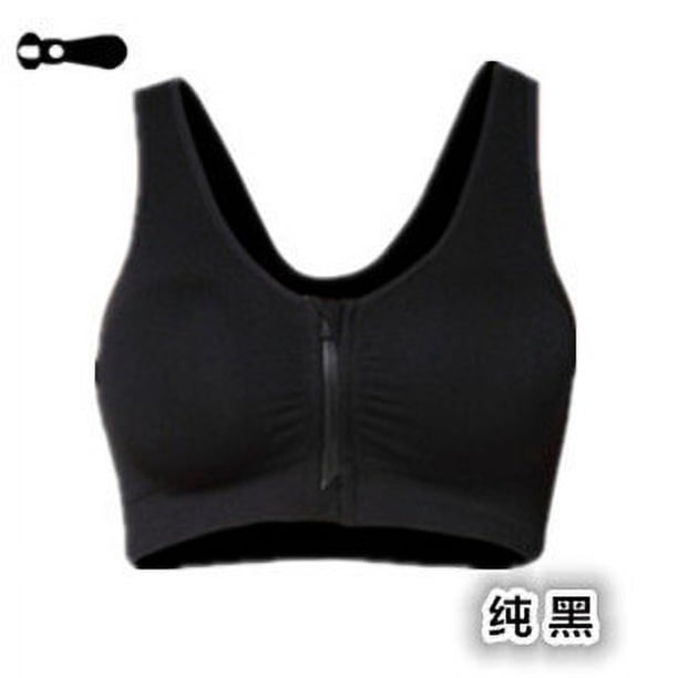 Sujetador deportivo con cremallera frontal, profesional, a prueba de golpes, transpirable, sin aros, chaleco para correr, ropa interior deportiva de yoga para mujer