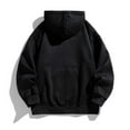 thumbnail image 3 of Fleece Lined Hoodie Mens Solid Color Hooded Sweatshirts Fall Winter Lightweight Jackets Plain Zip Up Hoodies Long Sleeve Tops Casual Pullover with Zip Pockets, 3 of 4