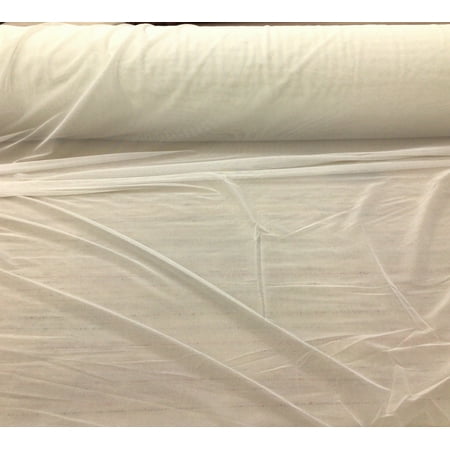 Power Net Stretch Mesh Nylon Spandex Sheer Ivory Z412