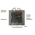 thumbnail image 4 of Yuarrent Interruptor de lámpara de Panel de luz, suministros para el hogar, accesorio de bricolaje, accesorios para el hogar, interruptores de presión, Decoración del hogar Blanco/Control doble Yuarrent HA067855-05, 4 of 6