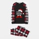 thumbnail image 3 of Pijamas familiares a juego de Navidad, diseño exclusivo, sombrero de Navidad, elfo, Santa, Negro, Rojo, conjunto de pijamas, 3 of 3