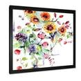 thumbnail image 2 of Wildflowers and Vibrant Wild Spring Leaves XI 16 in x 16 in Framed Painting Canvas Art Print, by Designart, 2 of 4