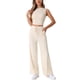 thumbnail image 2 of INSPIRAR CHIC Conjuntos Casuales de 2 Piezas para Mujeres, Top Sin Mangas de Cuello Redondo y Pantalones Anchos de Verano, Conjunto de Lounge M Color Albaricoque, 2 of 4
