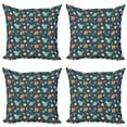 thumbnail image 1 of Ambesonne Cartoon Throw Pillow Cover 4 Pack, Planets in Space, 18", Multicolor, 1 of 2