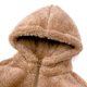 thumbnail image 2 of Gibobby Chamarra de forro polar para niños y niñasNiños pequeños Niños Niñas Casual Zip Up Fleece Chaqueta con capucha Abrigo Manga larga Espesar Prendas(Caqui, 7-8 Años), 2 of 5