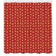 thumbnail image 3 of Ambesonne Christmas Shower Curtain, Green Tree on Stripes, 69"Wx84"L, Red Green White, 3 of 3