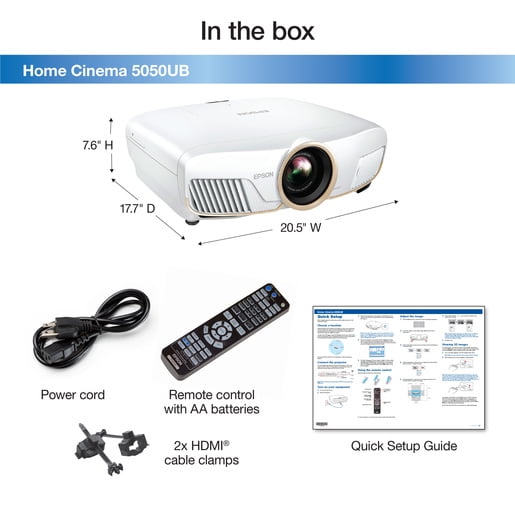 Epson Home Cinema 5050UB High Def 4K PRO-UHD 3-Chip