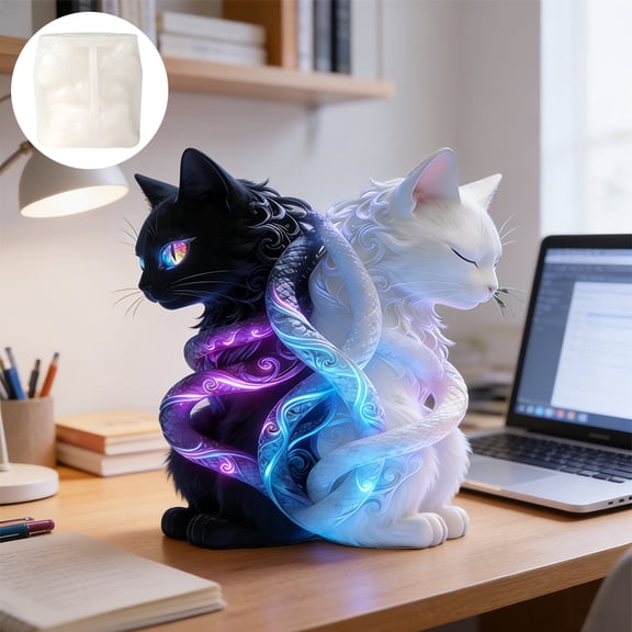 Contract Twin Spirit Cat candle Silicone mold, reusable resin mold, clay and gypsum mold, DIY scented candle handcrafted mold