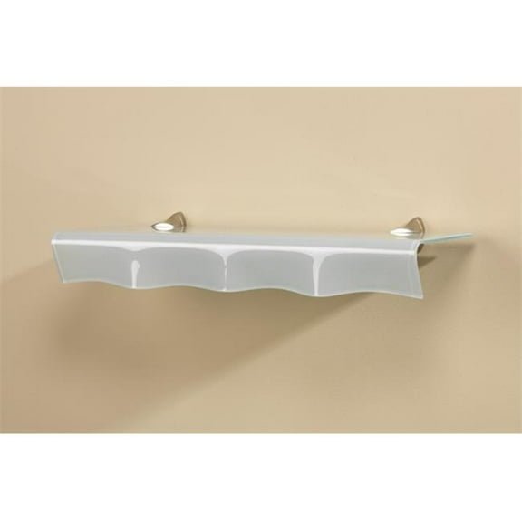 Amore Designs CPTSOYSTER40 Concepts Oyster Opaque Glass Shelf, 8 x 40 in.