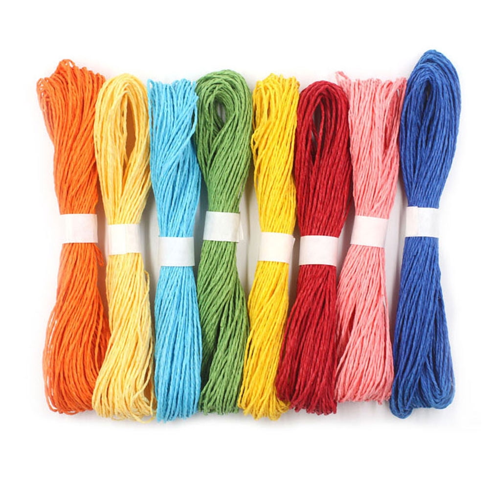 GOOHOCHY PCS Colored Paper Rope Set Macrame Twine for Crafts Woven