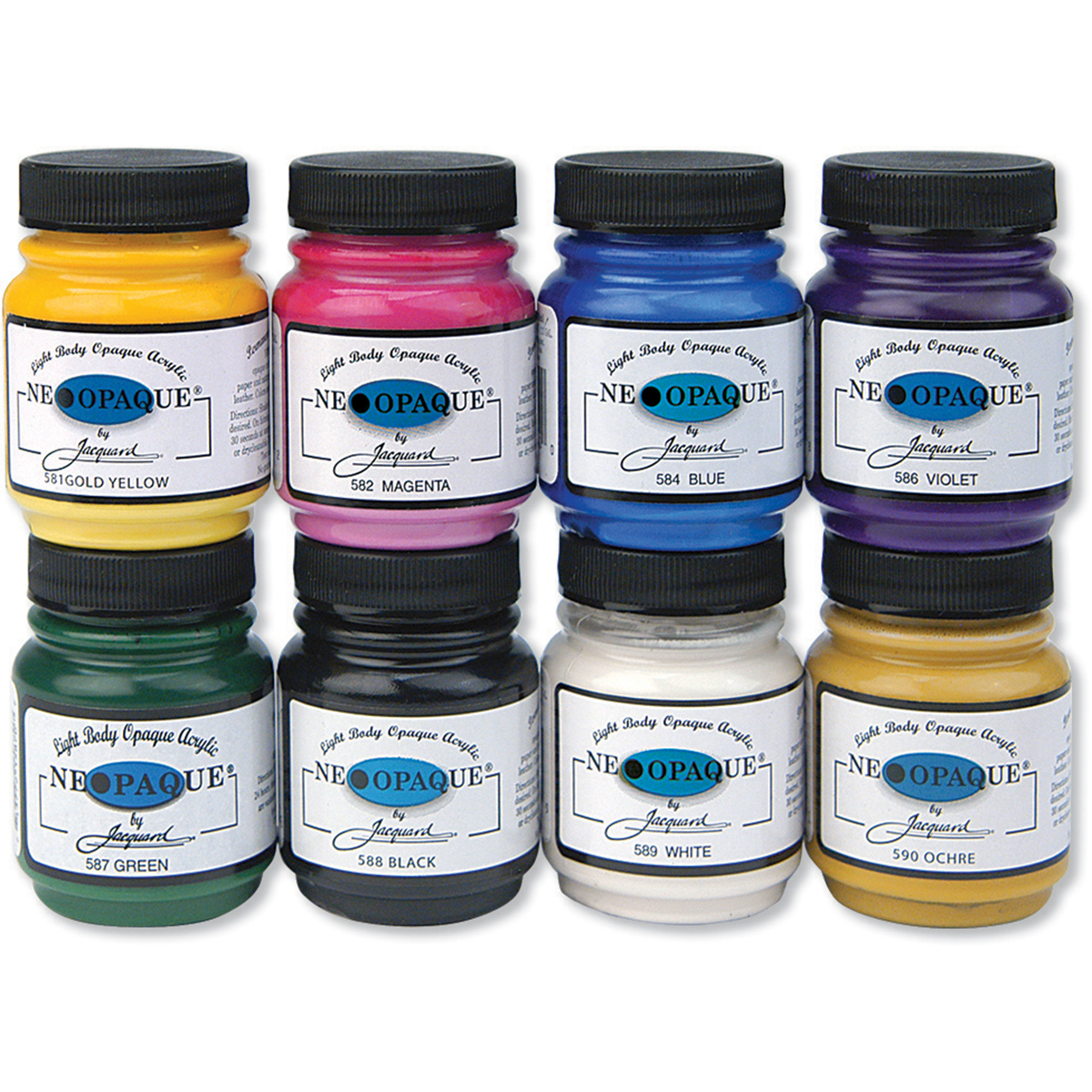Jacquard Neopaque Acrylic Paint 2.25oz 8/Pkg- , Pk 1, Jacquard Products