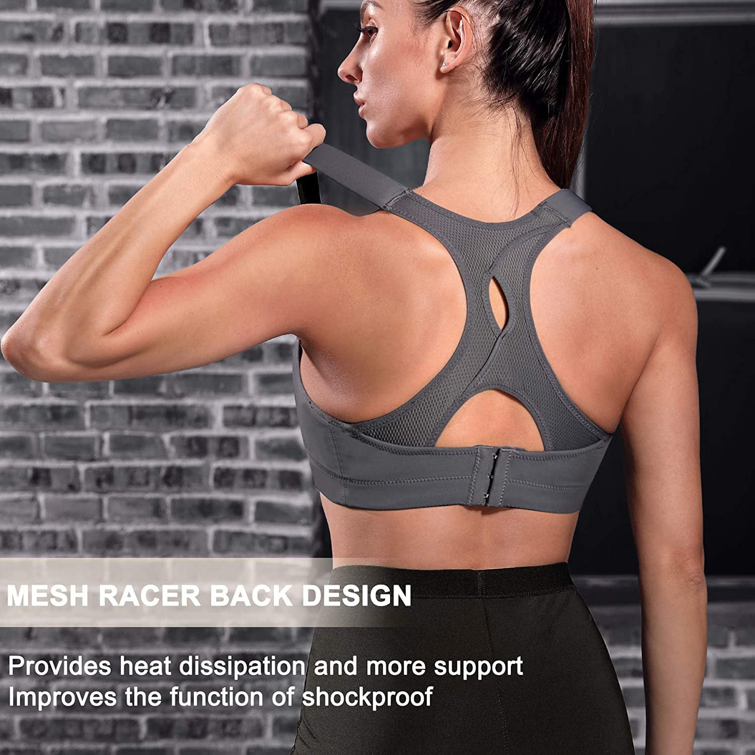 Nebility Women Sports Bra for Women Cross Back Longline Padded Yoga Crop  Tops Medium Support Wirefree Workout