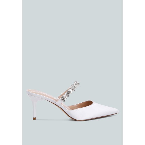 Sena Diamante Stiletto Mules Sandals
