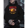 thumbnail image 3 of Kansas City EST 1960 Men's Hoodie - Cozy Fleece Sweatshirt with Helmet & Laces Print, Gray, Long Sleeve, Casual Winter Wear for KC Fans, Cold Weather Clothing, 3 of 9