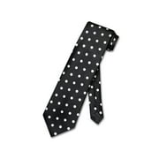 Vesuvio Napoli NeckTie BLACK w/ WHITE Polka Dots Design Men's Neck Tie