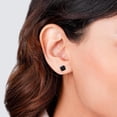 thumbnail image 5 of Meera Jewels 925 Silver Square Cut Black Stone & CZ Minimalist Stud Earrings For Him & Her, 5 of 6