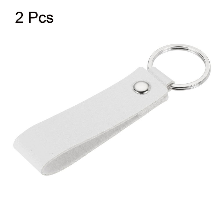 Uxcell Circle Keyring PU Ornament Key Holder Lanyard Leather