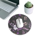 thumbnail image 7 of ZNDUO 2 Pack Round Mouse Pad Vintage Purple Watercolor Flower 7.9" Small Non-Slip Rubber Gaming Mousepad Desk Mat for Home Office, 7 of 7