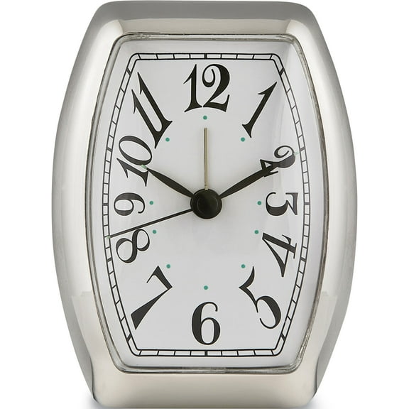 Silver-Plated Travel Alarm Clock Designer Jewelry by Sweet Pea