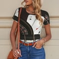 thumbnail image 6 of Fotbe Casino And Sports Women's Crew Neck Short Sleeves Bodysuit Tops Round Neck Slim Sleeveless Soft Comfortable Basic-Large, 6 of 7