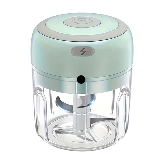 Electric Garlic Masher Wireless Multi Functional Food Chopper One Machine For Multiple Uses, 304 Stainless Steel Blades Sharp Wear Resistant, 250Ml Detachable Cup Easy Clean Home