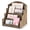Brown, variant on Greeting Card Display Stand, Wooden 4-Tier Postcard Display Stand Holder for Sticker, Vendors, Retail Stores, Brown