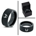thumbnail image 4 of Mens Black Rings Miniatures Tungsten Gamer Small for Mom Best Friend Jewelry Men Gay Set, 4 of 8