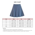 thumbnail image 4 of Vestido Plisado Corto De Mujer Vestido Plisado De Cintura Elástica De Color Puro De Talle Alto Para Verano Primavera Otoño Azul M, 4 of 5