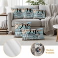 thumbnail image 5 of 2 Pack Outdoor Waterproof Throw Pillow Covers,Beach Life Ocean Starfish Decorative Square Pillow Case Patio Pillowcases for Chair Couch Sofa 16x16in, 5 of 9