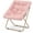 Pink, variant on Folding Saucer Chair for Adults Comfy Lounge Reading Seat Accent Chair Faux Fur Lazy Seating with Thick Padded Metal Frame for Bedroom Living Room Small Space (Pink)