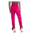 thumbnail image 2 of INC Womens Pink Tie Pocketed Satin Skinny Party Pants Size: 4, 2 of 4