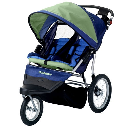 Schwinn Dlx Free Whler Dble Jog Strol, Bl