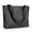 Black, variant on Full-Grain Leather Work Tote Shoulder Bag, Large Capacity Designer Style Satchel, Handbag with Luggage Sleeve