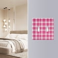 thumbnail image 5 of Dailycode Light Switch Plate Covers 3 Gang Wall Plate Plastics Outlet Covers for Kitchen Home Office Decor Pink White Plaid, 5 of 8