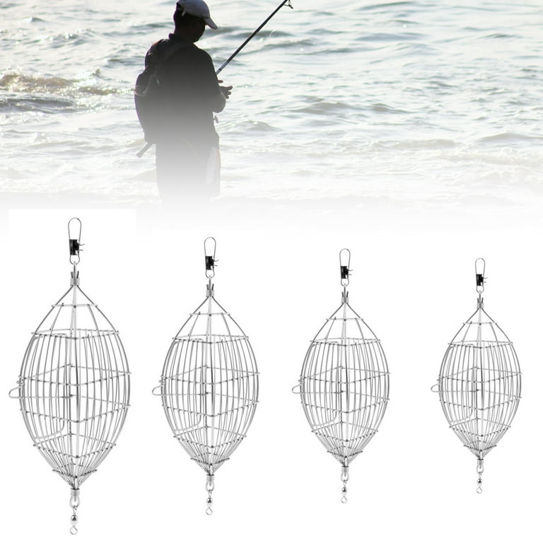 Fishing Bait Cage, Innovation Cage Feeder Stainless Steel Wire Bait Thrower  Trap Cage Carp Fishing Feeder Tackle Tool for Lake and River Fishing 