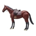 thumbnail image 2 of Estatuilla de animales en miniatura, estatuilla de caballo realista, decoración del hogar, diseño de mesa de arena de caballo simulado, decoración de , marrón Hugo Figura Caballo, 2 of 10