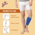thumbnail image 6 of Flamingo Calf Support Premium Leg Wrap Brace, Compression Sleeve, BLUE, XL, 6 of 7