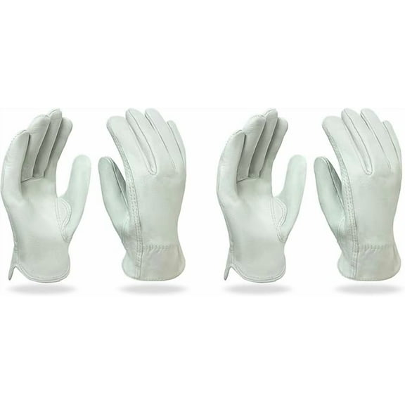 Heavy Cowhide Leather Work Gloves for Yard Work, Gardening, Farm, Construction for Men & Women Puncture Resistance