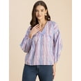 thumbnail image 2 of Moomaya Bohemian Cotton Long Sleeve Top - V Neck, Flowy Women's Boho Blouse, 2 of 9