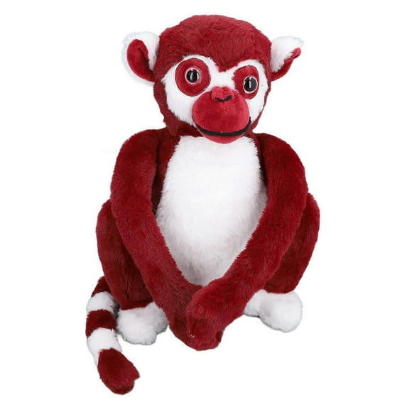 Plush Monkey Toy Cute Long Arms Hanging Soft Home Decor Monkey Stuffed Animal Toy for Curtains Red