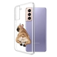 thumbnail image 2 of WIRESTER Transparent Soft Gel TPU Clear Case Slim Protective Cover for Samsung Galaxy S22+ / S22 Plus 6.5" 2022, French Bulldog Butt Looking Back, 2 of 3