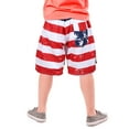 thumbnail image 3 of HA-EMORE Boys' American Flag Swim Trunk 5-6 White Red Quick Dry Boys Boardshorts Boys Bathing Suit UPF 50+ Sun Protection, 3 of 8