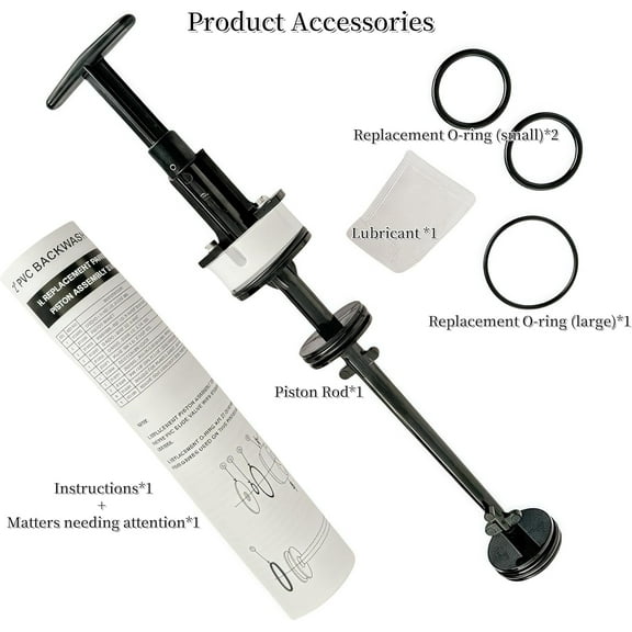 Aniceparthy 273241 PVC Slide Valve Piston Rod Assembly 2 Inch Replacement for Pentair Pool and Spa Multiport Valve Push-Pull Slide Backwash Valve, for D.E. and Sand Filters, 261047 261165