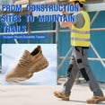 thumbnail image 5 of LAoutun Steel Toe Shoes for Men Women Breathable Work Shoes Lightweight Work Sneakers Brown, 5 of 5