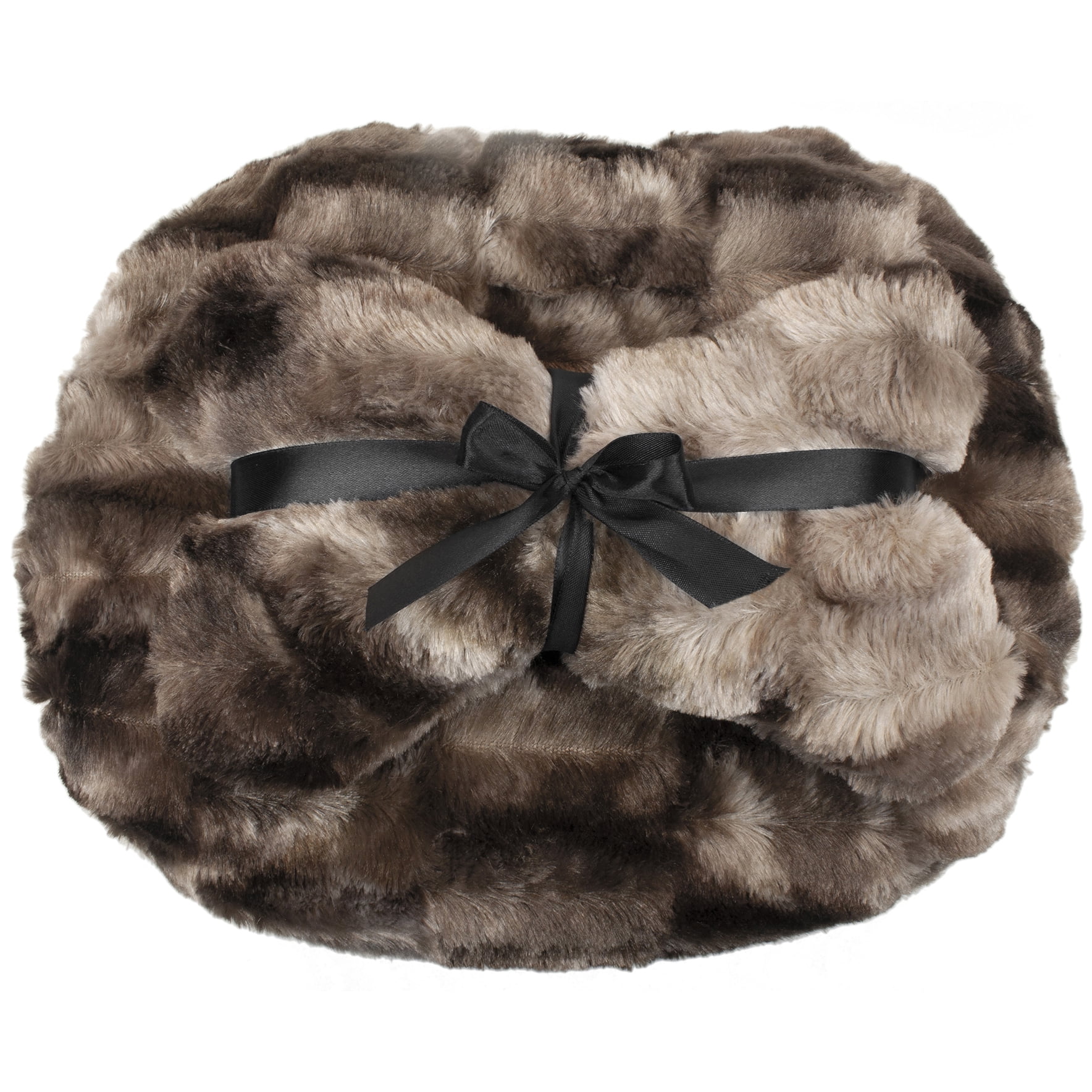 Precious Tails Faux Fur Princess Cat Dog Bed with Plush Bone Pillow – Small