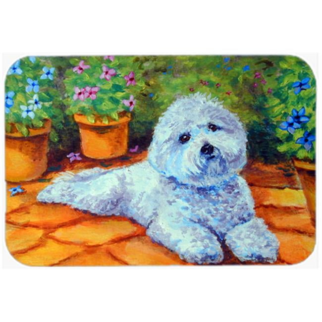 Fiddlers Elbow Bichon Frise on Porch Mouse Pad