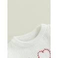 thumbnail image 6 of Baby Toddler Girls Boys Christmas Sweater, 0 3 6 9 12 18 24 Months 2T 3T Contrast Color Long Sleeve Crew Neck Letters Warm Knit Pullover Winter Tops, 6 of 9