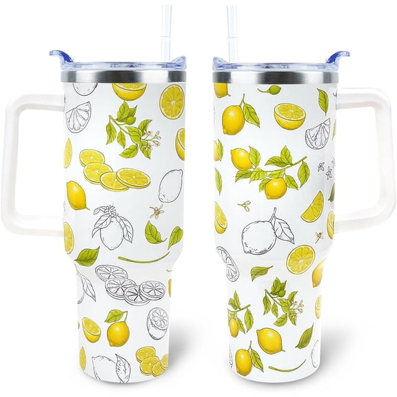 Unicorn Tumbler 40 oz Tumbler with Handle and Straw Lid Leak Proof - Unicorn Cup for Christmas Birthday Gifts for Women Girls - Stainless Steel Cup
